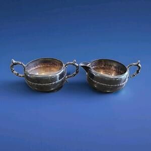 Vintage Viking Plate E.P Brass Tea And Sugar Saucer - Made In CANADA